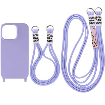 Протиударний Чохол TPU two straps California для Apple iPhone 12 Pro/12 6.1" /Lilac