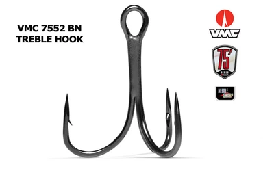 Трійник VMC 7552 75 Series Predator/light Inline Treble BN (7 шт.) - №12 (7552-BN0012G5)