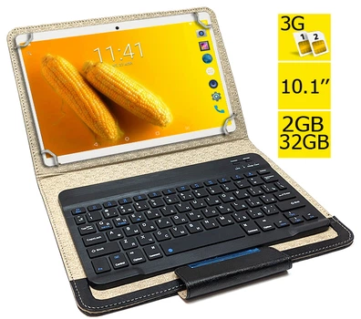 Планшет-телефон Hoozo MT232 Gold + Чехол с Bluetooth клавиатурой