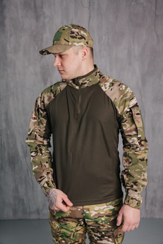 Рубашка мужская тактическая UBACS / Боевая рубашка ВСУ CoolPass Rip-Stop 54 мультикам