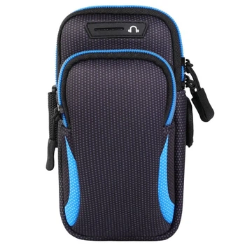 Чехол на руку Primo Sport универсальный спортивный для телефона до 6.5" - Black-Blue Primo SPORT-B/BL черный