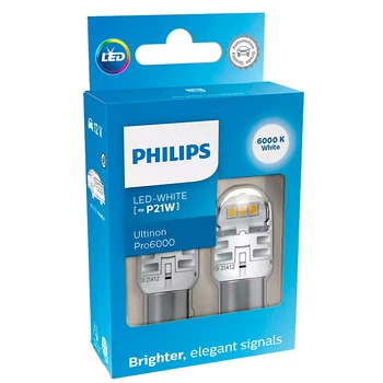Светодиодные лампы LED Philips Ultinon Pro6000 SI P21W 11498CU60X2 6000k 12v