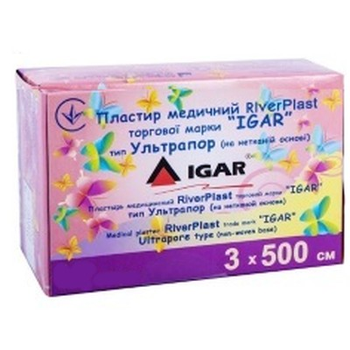 Пластырь медицинский IGAR (в катушке, на нетканой основе) 3 см * 5 м