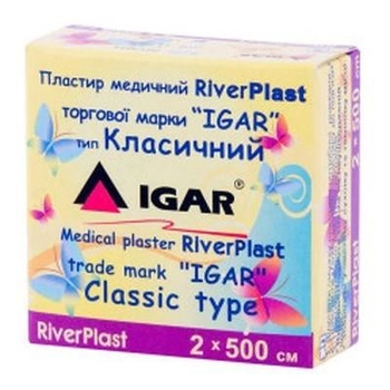 Пластир медичний IGAR (в котушці, на бавовняній основі) 2 см * 5 м