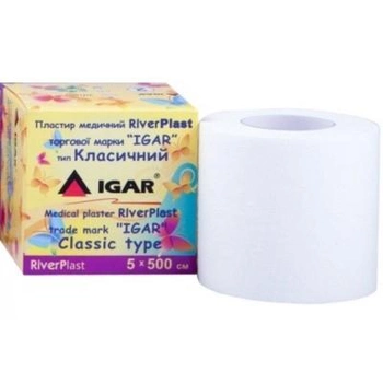 Пластир медичний IGAR (в котушці, на бавовняній основі) 5 см * 5 м
