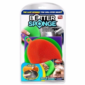 Набор силиконовых щеток-губок Better Sponge для мытья посуды и труднодоступных мест