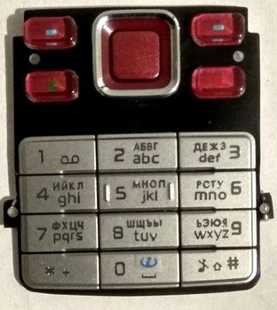 Клавиатура для телефона (для кнопочного телефона) для телефона Nokia 6300 Red