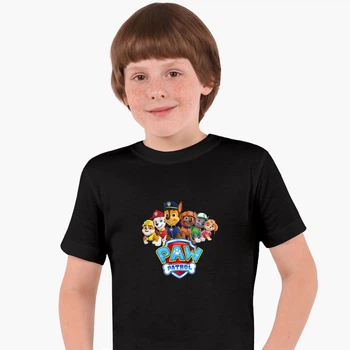 Детская футболка Щенячий патруль (PAW Patrol) (25186-1607) 158-164 см Хлопок Черный