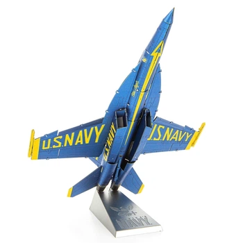 Металевий конструктор 3Д Metal Earth Iconx - Blue Angels F/A-18 Super Hornet, ICX212