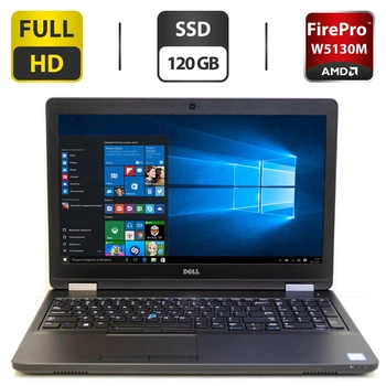 Рабочая станция Dell Precision 3510 / 15.6" IPS / Intel Core i7-6820HQ (4(8) ядра по 2.7-3.6 GHz) / 4GB DDR4 / 120GB SSD / AMD FirePro W5130M, 2GB GDDR5, 128-bit / WebCam / HDMI б/у