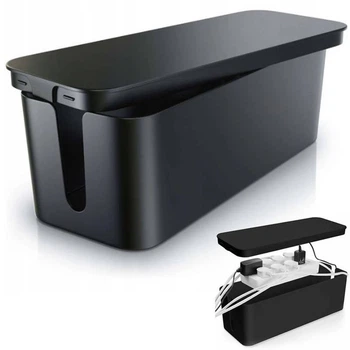 Органайзер для кабелів з кришкою Interlook JB2389-S 23,5 cm x 12,2 cm x 11,5 cm Чорний
