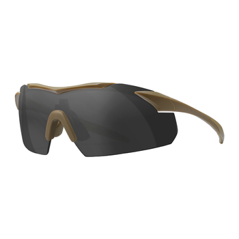 Тактические защитные очки WX VAPOR, Wiley X, койот, полуободочные, желтые, прозрачные и черные линзы