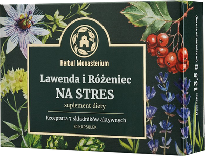 Kapsułki Herbal Monasterium Lawenda i Różeniec na stres 30 k (HEP153)