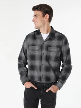 Рубашка хлопковая мужская Colin's CL1049917BLK M Black (8683197414236)