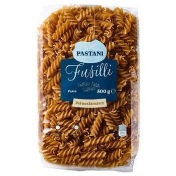 Макароны из цельнозерновой пшеничной муки Сверла Pastani паста Фузилли Fusilli 500 г