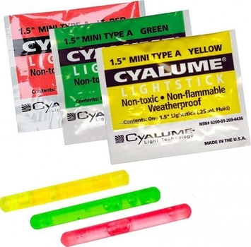 Хімічне джерело світла Cyalume Mini 1.5" YELLOW 4 години (НФ-00001046)
