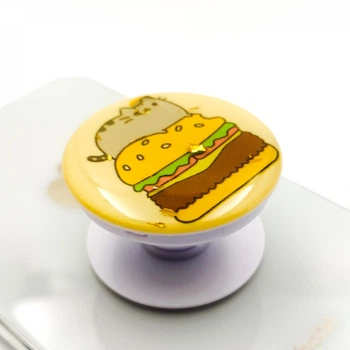 Держатель для телефона PopSocket Burger Cat glitter