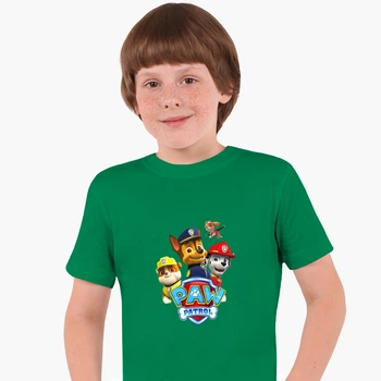 Детская футболка Щенячий патруль (PAW Patrol) (25186-1606) 146-152 см Хлопок Зеленый