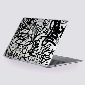 Пластиковий чохол-накладка для Apple Macbook Pro 16,2" M1 2021 (A2485) Clear Graffiti Black