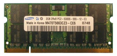 Пам'ять SAMSUNG 2GB SO-DIMM DDR2 667 MHz (M470T5663CZ3-CE6)