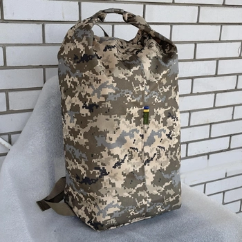 Сумка дорожная тактическая, туристический рюкзак 45 л Пиксель MELGO влагозащитный вещевой мешок