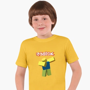 Детская футболка Роблокс (Roblox) (25186-1707) 88-104 см Хлопок Желтый