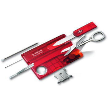 Нож VictoRinox SwissCard Lite Transparent Red Blister (0.7300.TB1)