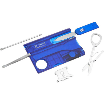 Нож VictoRinox SwissCard Lite Transparent Blue (0.7322.T2)