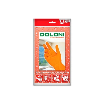 Перчатки хозяйственные латексные универсальные "DOLONI" XL 1пара