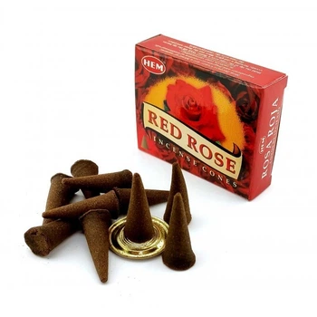 Благовония "Red Rose" "Красная Роза" Hem конусы 34638