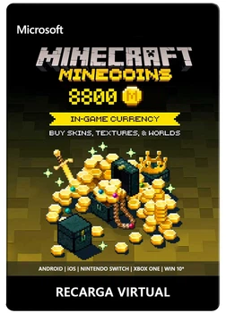 Minecraft Java Bedrock Edition: 8800 Minecoins для ПК (Ключ активації Microsoft)