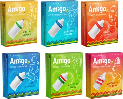 Набір презервативів Amigo 6 уп х 1 шт (ROZ6400229365)