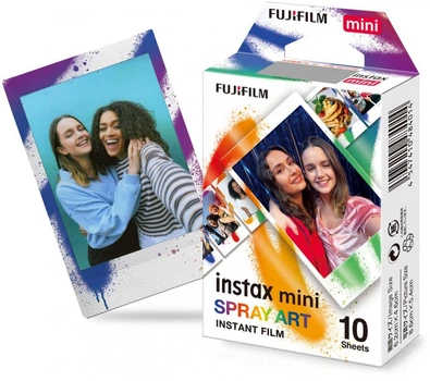 Фотобумага для камеры Fujifilm Instax Mini Spray Art instant Film 10 листов для instax mini 12, 11, 9, LiPlay, 7S, 8, 40, 70, 90, evo (1 картридж = 10 фотографий) Япония