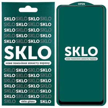 Защитное стекло SKLO 5D для Xiaomi Redmi 9 / Poco M3 / Redmi 9T Черный / Белая подложка