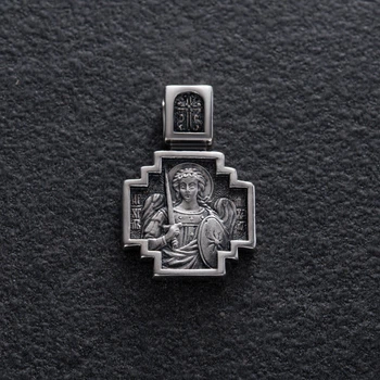  Срібна ладанка "Архангел Михаїл. Молитва" 131487 Онікс