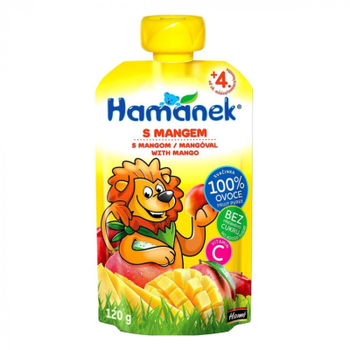 Детское пюре Hamanek Pouch яблоко и манго, 120 г (8595139780425)