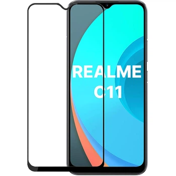 Стекло защитное PowerPlant Full screen Realme C11, Black (GL609260)