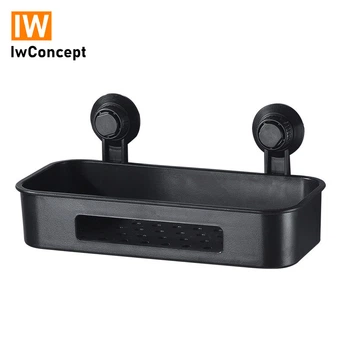 Полка в ванную на вакуумных присосках IwConcept RS-9 Black