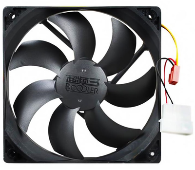 Вентилятор PCCooler F122 (16398), 120х120х25мм, 3-pin+Molex, Black