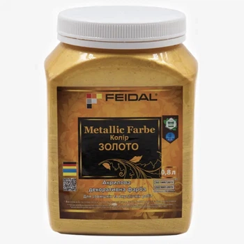 Емаль акрилова Feidal Metallic Effect (золото) 0,8л
