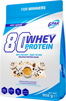 Białko 6PAK 80 Whey Protein 908 g Cappucino (5902811811347)