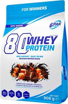 Białko 6PAK 80 Whey Protein 908 g Chocolate Caramel (5902811811354)