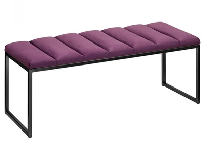 Банкетка Vi-Tall 60×35×45 см, корпус чорний, горизонтальна стяжка, велюр