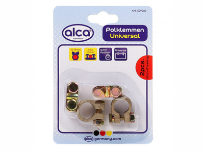 Клеммы аккумуляторные латунь Alca 509000 прямая 2шт