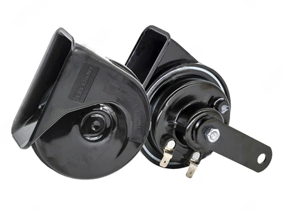 Клаксон звуковий сигнал автомобільний 2контакту Ø 85mm 12v Elegant MAXI 100 703 чорний 105dB-118dB E9-стандарт