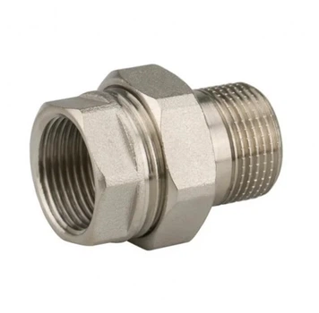 Згін-американка прямий Karro KR3102 3/4" нікельована латунь