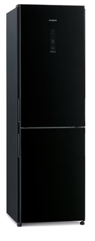 Холодильник с нижн. мороз. HITACHI R-BG410PUC6XGBK, 190х65х60см, 2 дв., Х- 215л, М- 115л, A++, NF, Инвертор, Черный (стекло) (R-BG410PUC6XGBK)