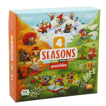 Развивающие пазлы картонные набор для детей Puzzlika 4 Сезона 17 деталей 15238