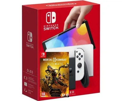 Nintendo Switch (OLED model) White + Игра Mortal Kombat 11 Ultimate Edition (русские субтитры)