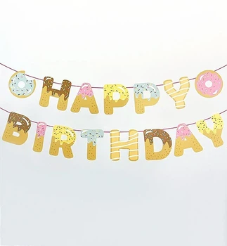 Паперова гірлянда "Sweet Birthday", довжина - 2.5 м